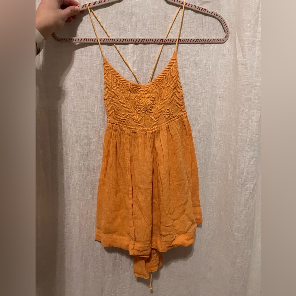 free people blouse with embroidered floral detail